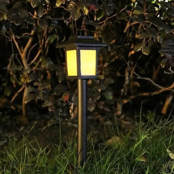 Садовий ліхтар на сонячній батареї Квадрат LED 26 см 6 WW Білий теплий 00023729 фото