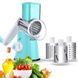 Овочерізка мультислайсер Tabletop Drum Grater Kitchen Master Терка для овочів та фруктів 3 насадки. Колір: блакитний 00020016 фото 1
