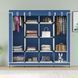 Складна тканинна шафа для одягу 170*45*170см Storage Rack, універсальна тканинна шафа для речей Синій 00013634 фото 2