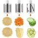 Овочерізка мультислайсер Tabletop Drum Grater Kitchen Master Терка для овочів та фруктів 3 насадки. Колір: блакитний 00020016 фото 5