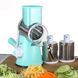 Овочерізка мультислайсер Tabletop Drum Grater Kitchen Master Терка для овочів та фруктів 3 насадки. Колір: блакитний 00020016 фото 8