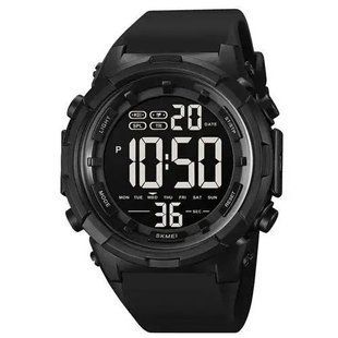 Часы наручные мужские SKMEI 1845BK BLACK, водонепроницаемые мужские часы. Цвет: черный 00022139 фото