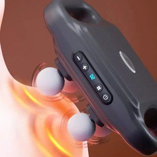 Перкуссионный массажер для тела, 4 головок, от USB, YCY -1601 / Массажер для спины / Вибромассажер 00014684 фото