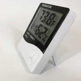 Термогигрометр Generic HTC-1 часы будильник метеостанция, Термометр гигрометр в любом месте 00012518 фото
