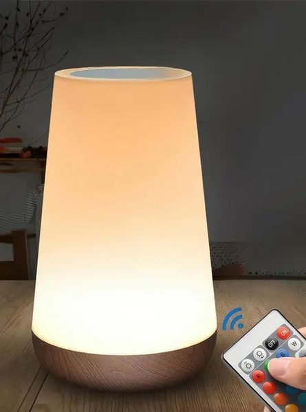 Нічник настільний світильник для дому акумуляторний Pat light HA-114 з пультом 00022497 фото