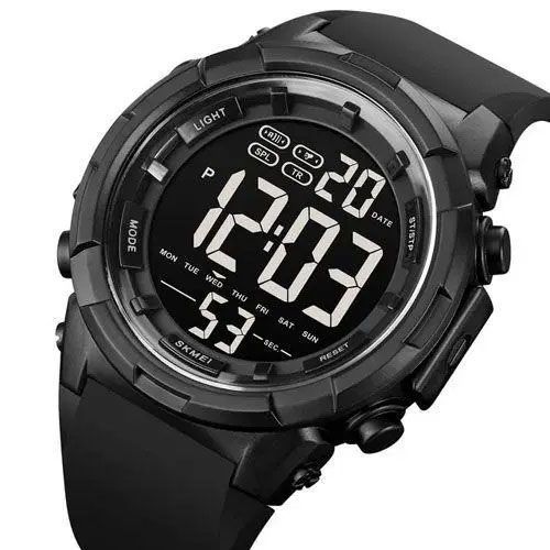 Часы наручные мужские SKMEI 1845BK BLACK, водонепроницаемые мужские часы. Цвет: черный 00022139 фото