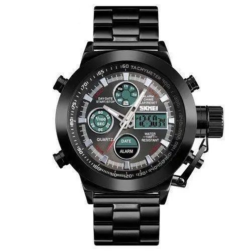 Часы наручные мужские SKMEI 1515BK BLACK, часы наручные электронные тактические. Цвет: черный 00022043 фото