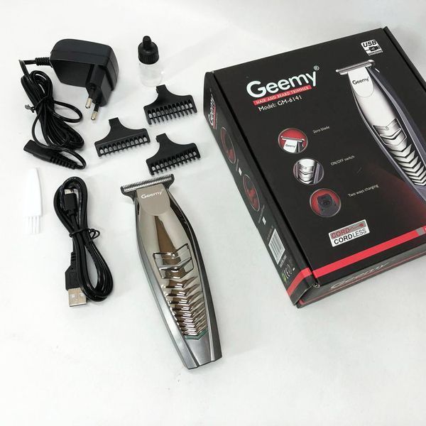 Машинка для стрижки GEMEI GM-6141, підстригальна машинка, професійна електробритва 00015494 фото