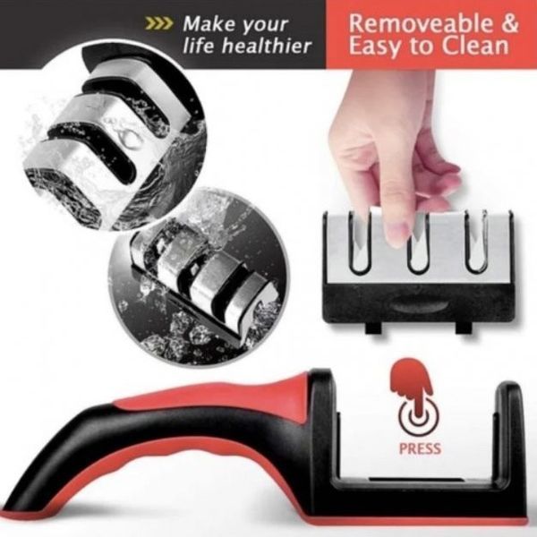 Професійна Ручна Точилка для ножів 3 рівня заточування Fast Sharpener RS-168 00019073 фото