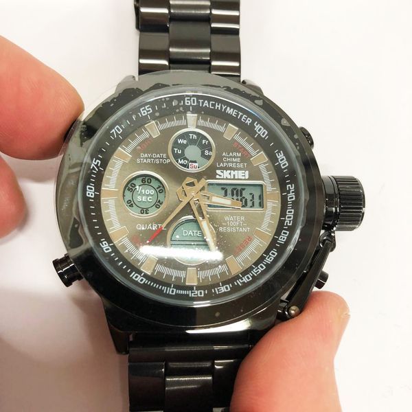 Часы наручные мужские SKMEI 1515BK BLACK, часы наручные электронные тактические. Цвет: черный 00022043 фото
