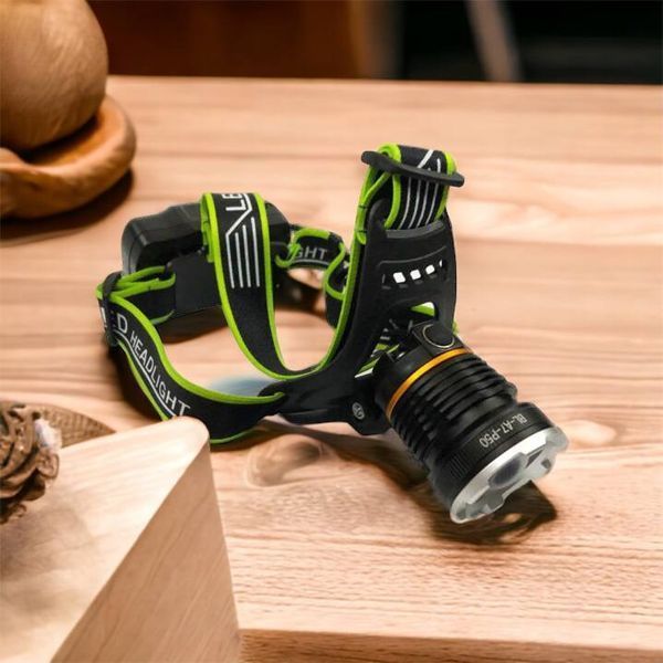 Налобный фонарь Bailong BL-A7-P50, zoom, microUSB, 2х18650, 3 режима, сверхмощный налобный фонарь 00022982 фото