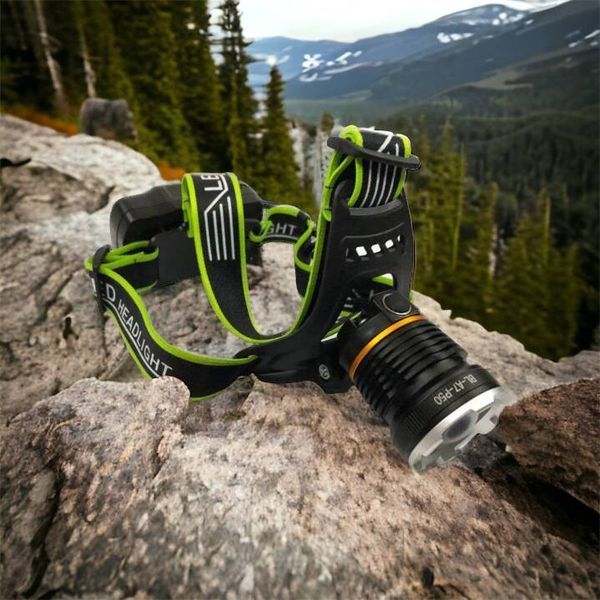 Налобный фонарь Bailong BL-A7-P50, zoom, microUSB, 2х18650, 3 режима, сверхмощный налобный фонарь 00022982 фото