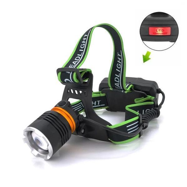 Налобный фонарь Bailong BL-A7-P50, zoom, microUSB, 2х18650, 3 режима, сверхмощный налобный фонарь 00022982 фото