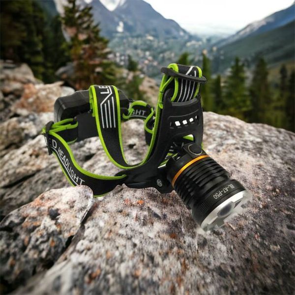 Налобный фонарь Bailong BL-A7-P50, zoom, microUSB, 2х18650, 3 режима, сверхмощный налобный фонарь 00022982 фото