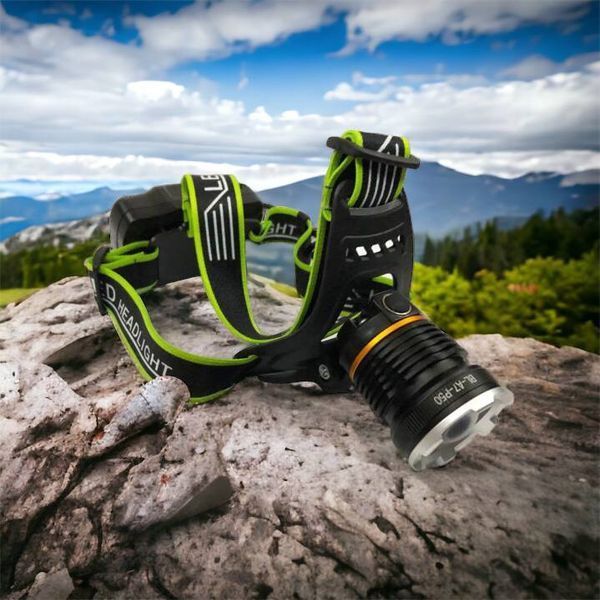 Налобный фонарь Bailong BL-A7-P50, zoom, microUSB, 2х18650, 3 режима, сверхмощный налобный фонарь 00022982 фото