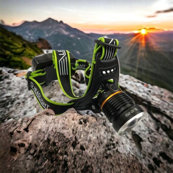 Налобный фонарь Bailong BL-A7-P50, zoom, microUSB, 2х18650, 3 режима, сверхмощный налобный фонарь 00022982 фото
