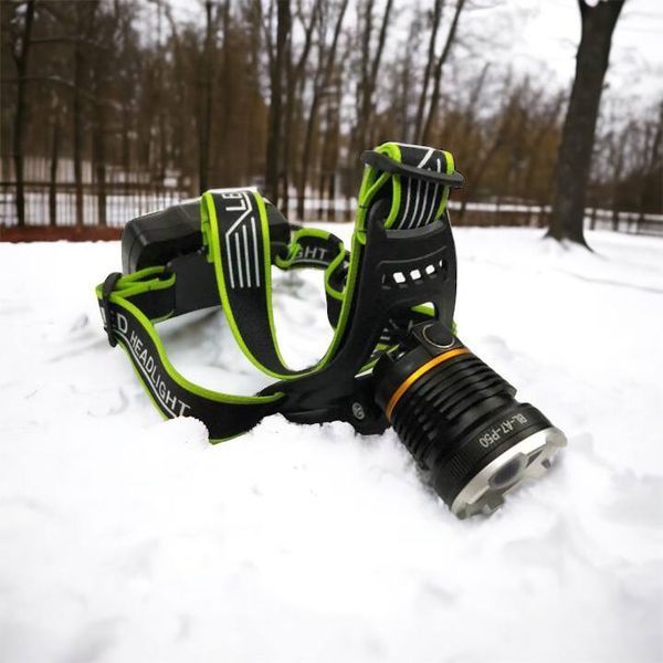 Налобный фонарь Bailong BL-A7-P50, zoom, microUSB, 2х18650, 3 режима, сверхмощный налобный фонарь 00022982 фото