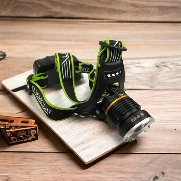 Налобный фонарь Bailong BL-A7-P50, zoom, microUSB, 2х18650, 3 режима, сверхмощный налобный фонарь 00022982 фото