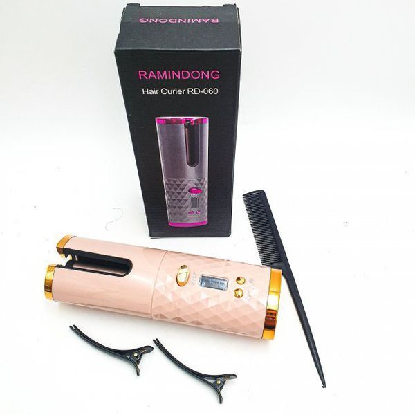 Плойка авто-бігуді для завивки волосся бездротовий Ramindong Hair curler. Колір: рожевий 00015295 фото