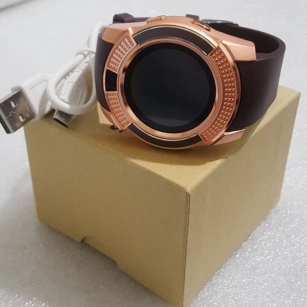 Умные смарт-часы Smart Watch V8. Цвет: золотой 00022429 фото