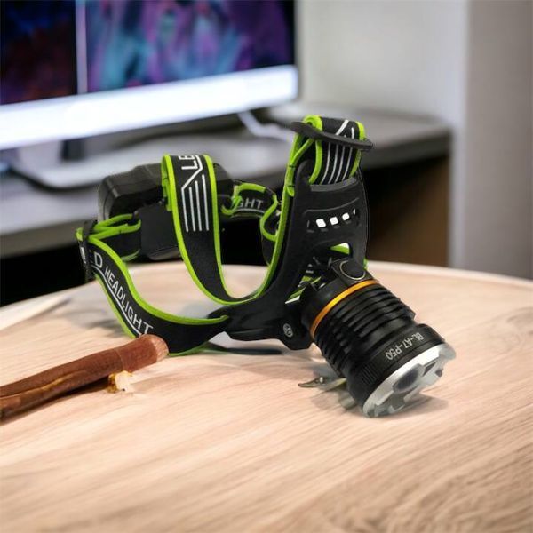 Налобный фонарь Bailong BL-A7-P50, zoom, microUSB, 2х18650, 3 режима, сверхмощный налобный фонарь 00022982 фото