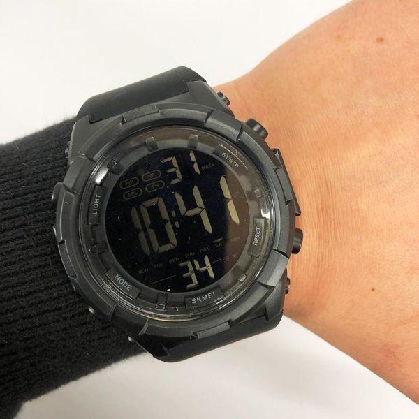 Часы наручные мужские SKMEI 1845BK BLACK, водонепроницаемые мужские часы. Цвет: черный 00022139 фото