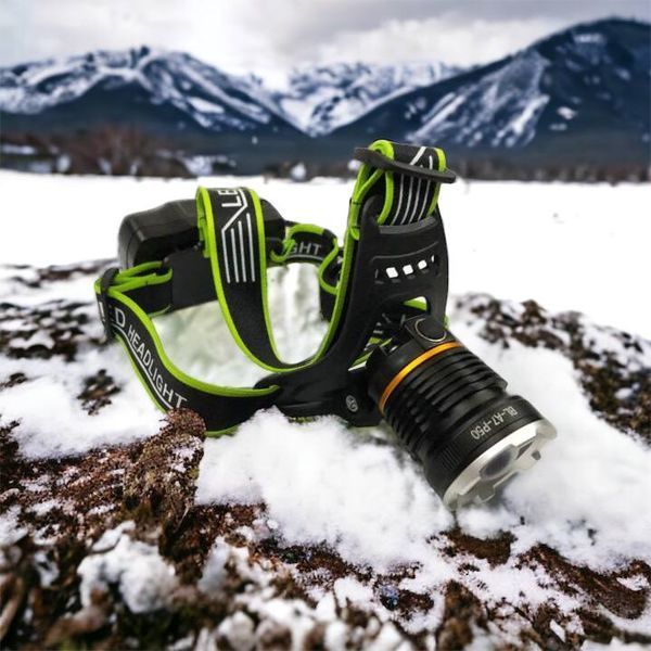 Налобный фонарь Bailong BL-A7-P50, zoom, microUSB, 2х18650, 3 режима, сверхмощный налобный фонарь 00022982 фото