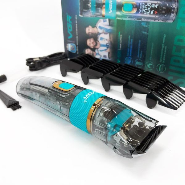 Машинка для стрижки волос и бороды VGR V-695 с LED дисплеем IPX7 влагозащита, Окантовочная машинка 00015507 фото