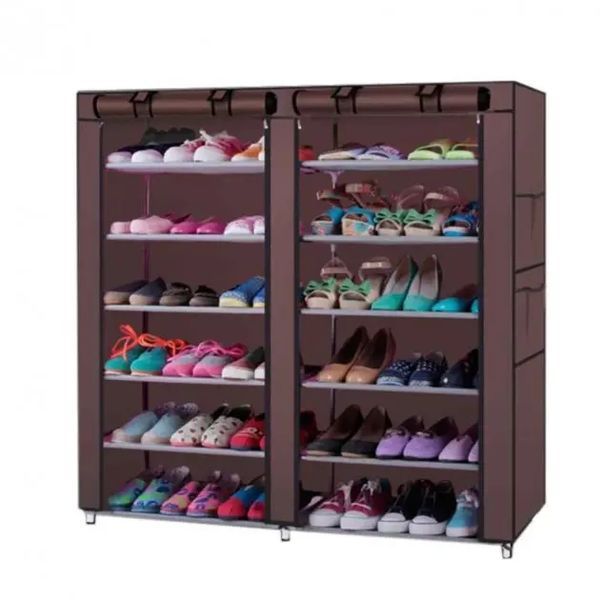 Тканинна шафа для зберігання взуття Shoe Cabinet 118х30х120 см 00014074 фото