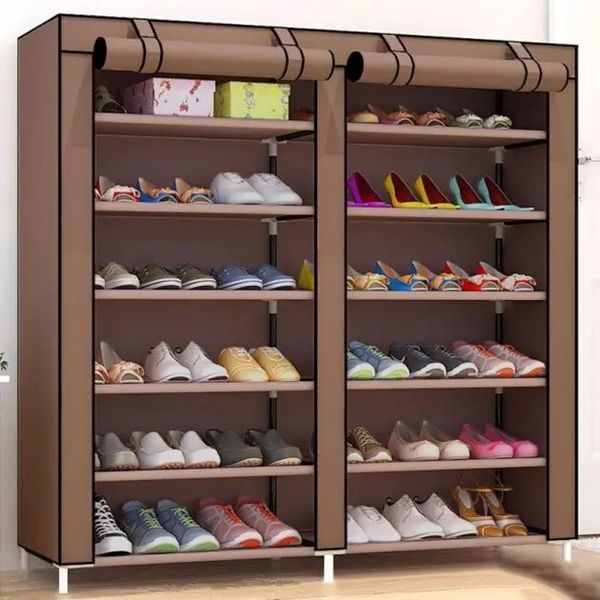 Тканинна шафа для зберігання взуття Shoe Cabinet 118х30х120 см 00014074 фото