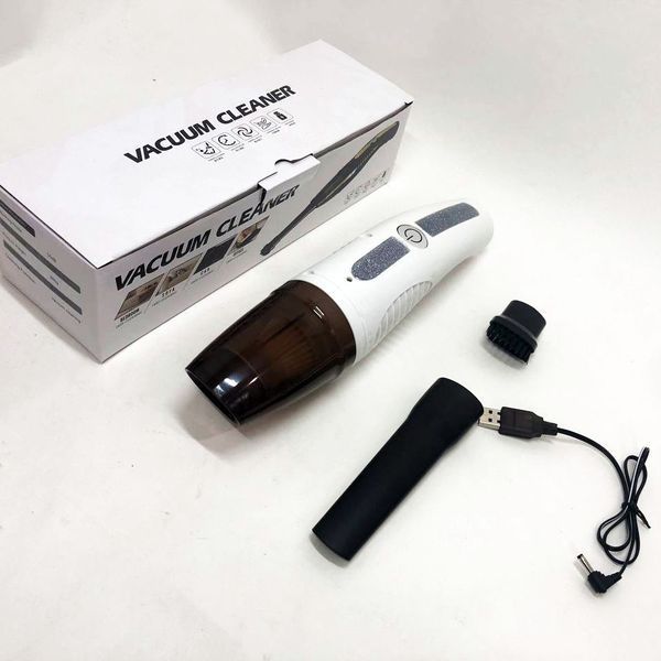 Автомобільний пилосос Car Vacuum Cleaner HY05 на АКУМУЛЯТОРІ. Колір: білий 00016770 фото