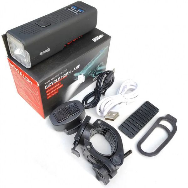 Велофара з сигналом Waterproof MT-007-T6 450Lum 18650 з виносною кнопкою Довговічний велосипедний ліхтар 00017069 фото