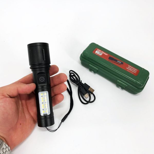 Кишеньковий ліхтарик PLD-603 White з LED-лазером PM10-TG+18SMD (білий+червоний), Лед ліхтар переносний 00023467 фото