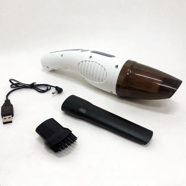 Автомобільний пилосос Car Vacuum Cleaner HY05 на АКУМУЛЯТОРІ. Колір: білий 00016770 фото