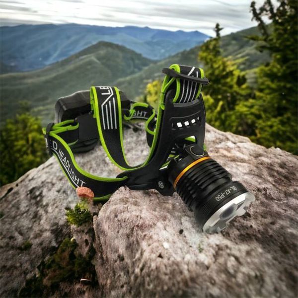 Налобный фонарь Bailong BL-A7-P50, zoom, microUSB, 2х18650, 3 режима, сверхмощный налобный фонарь 00022982 фото
