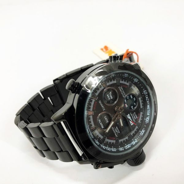 Часы наручные мужские SKMEI 1515BK BLACK, часы наручные электронные тактические. Цвет: черный 00022043 фото