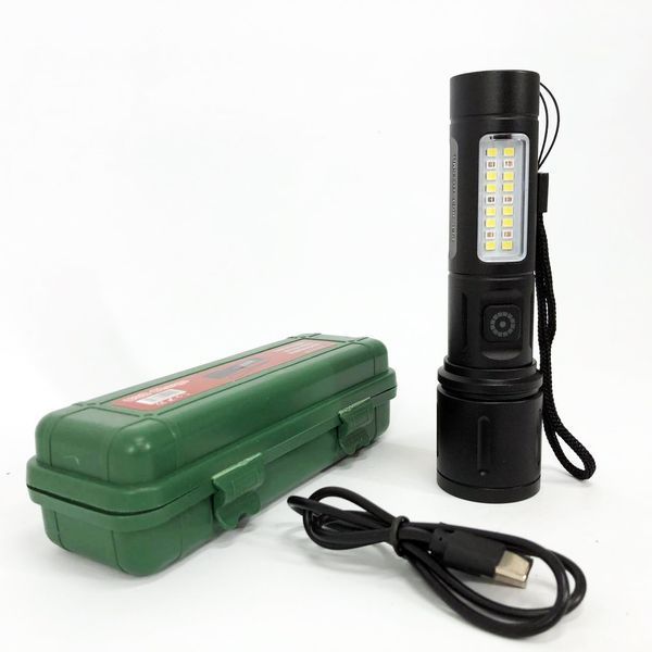 Кишеньковий ліхтарик PLD-603 White з LED-лазером PM10-TG+18SMD (білий+червоний), Лед ліхтар переносний 00023467 фото