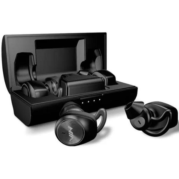 Навушники Bluetooth NIA NB710 з кейсом чорні бездротові, Навушники для тренувань сенсорні бездротові 00023812 фото
