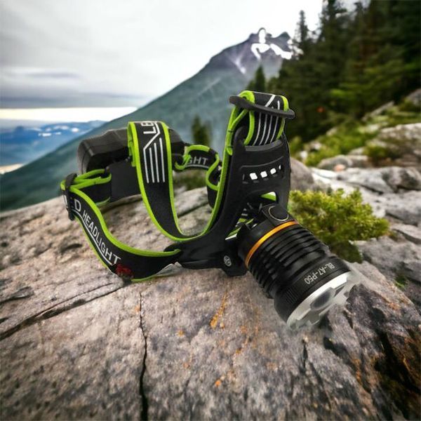 Налобный фонарь Bailong BL-A7-P50, zoom, microUSB, 2х18650, 3 режима, сверхмощный налобный фонарь 00022982 фото