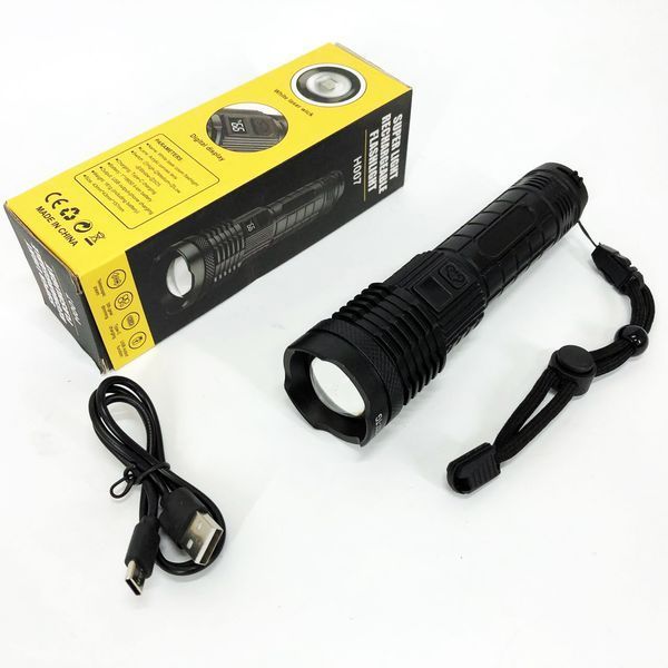 Фонарик PLD-H007 White Laser LED PM10-TG с встроенным аккумулятором PowerBank, Фонарик тактический ручной 00023459 фото