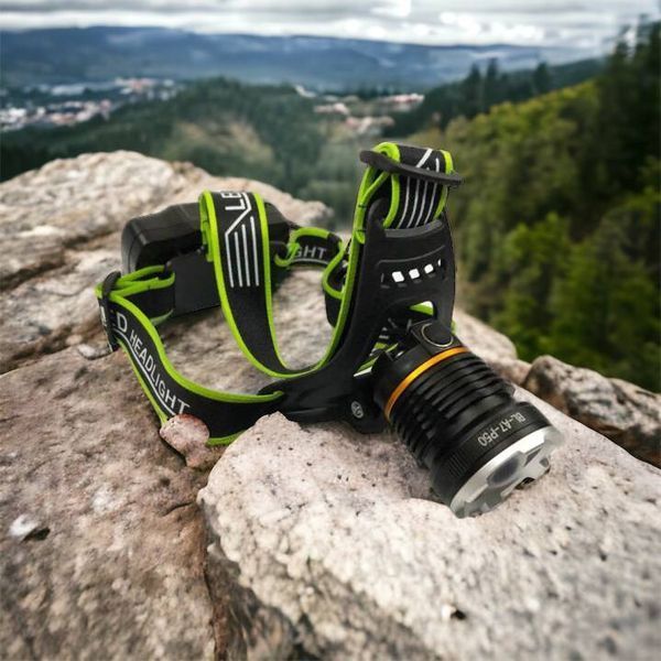 Налобный фонарь Bailong BL-A7-P50, zoom, microUSB, 2х18650, 3 режима, сверхмощный налобный фонарь 00022982 фото
