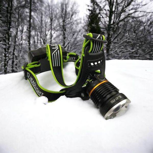 Налобный фонарь Bailong BL-A7-P50, zoom, microUSB, 2х18650, 3 режима, сверхмощный налобный фонарь 00022982 фото