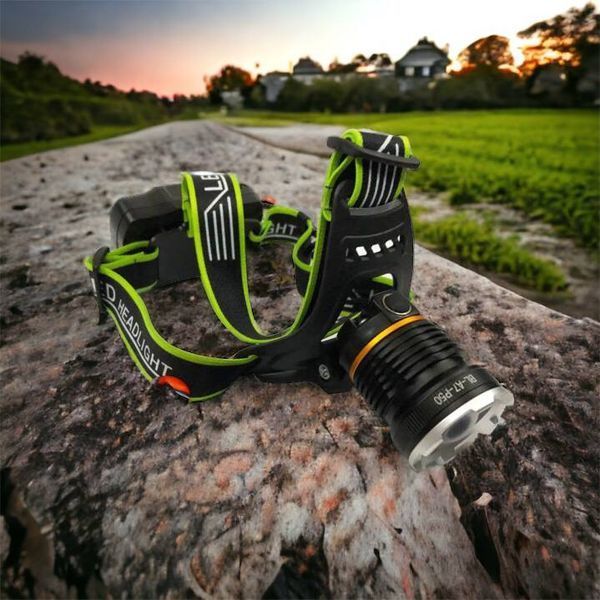 Налобный фонарь Bailong BL-A7-P50, zoom, microUSB, 2х18650, 3 режима, сверхмощный налобный фонарь 00022982 фото