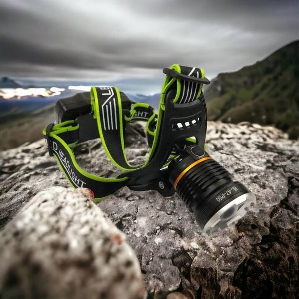 Налобный фонарь Bailong BL-A7-P50, zoom, microUSB, 2х18650, 3 режима, сверхмощный налобный фонарь 00022982 фото