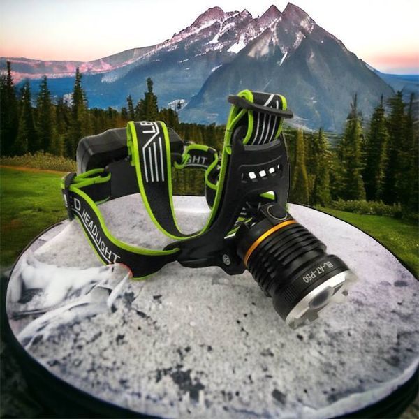 Налобный фонарь Bailong BL-A7-P50, zoom, microUSB, 2х18650, 3 режима, сверхмощный налобный фонарь 00022982 фото