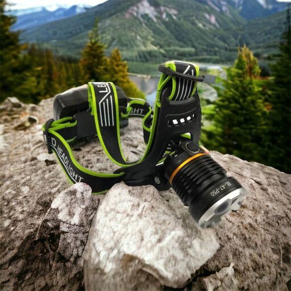 Налобный фонарь Bailong BL-A7-P50, zoom, microUSB, 2х18650, 3 режима, сверхмощный налобный фонарь 00022982 фото