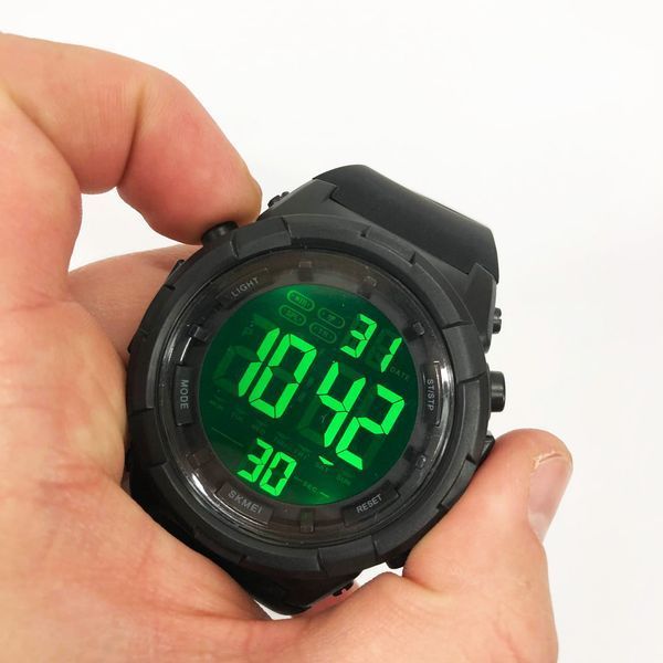 Часы наручные мужские SKMEI 1845BK BLACK, водонепроницаемые мужские часы. Цвет: черный 00022139 фото