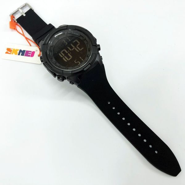 Часы наручные мужские SKMEI 1845BK BLACK, водонепроницаемые мужские часы. Цвет: черный 00022139 фото