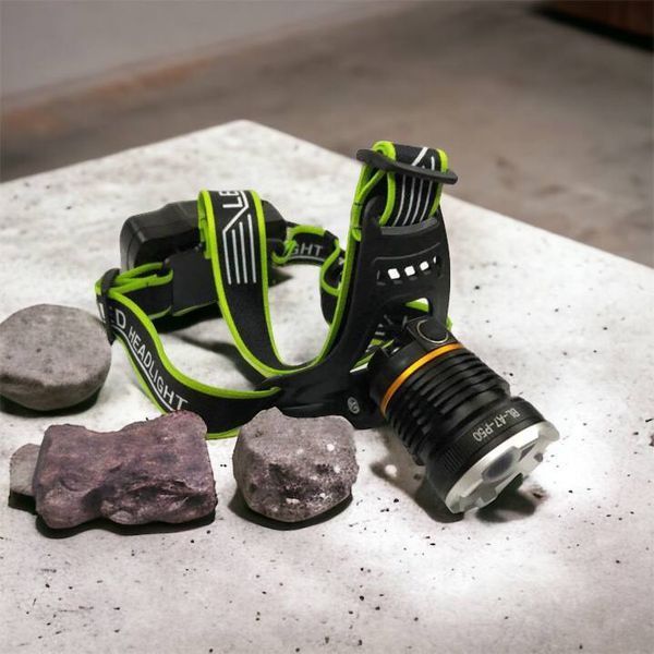 Налобный фонарь Bailong BL-A7-P50, zoom, microUSB, 2х18650, 3 режима, сверхмощный налобный фонарь 00022982 фото
