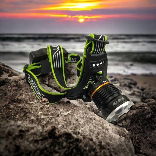 Налобный фонарь Bailong BL-A7-P50, zoom, microUSB, 2х18650, 3 режима, сверхмощный налобный фонарь 00022982 фото